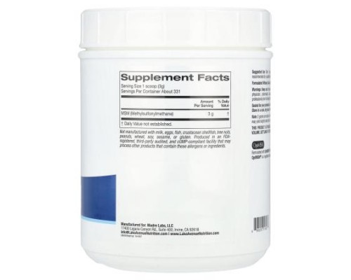 Lake Avenue Nutrition, OptiMSM® Flakes, 35 oz (992 g)