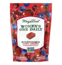 MegaFood, Women's One Daily Multivitamin, Mixed Berry, 30 Individually Wrapped Soft Chews