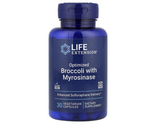 Life Extension, Optimized Broccoli and Myrosinase, 30 Vegetarian Capsules
