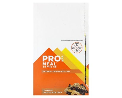 ProBar, Meal-On-The-Go, Oatmeal Chocolate Chip, 12 Bars, 3 oz (85 g) Each