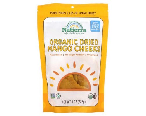 Natierra, Organic Dried Mango Cheeks, 8 oz (227 g) Natierra, Organic Dried Mango Cheeks, 8 oz (227 g)