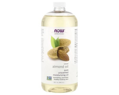 NOW Foods, Solutions, Sweet Almond Oil, Unscented, 32 fl oz (946 ml) NOW Foods, Solutions, Sweet Almond Oil, Unscented, 32 fl oz (946 ml)