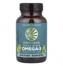 Sunwarrior, Algae-Based Omega-3, Vegan DHA + EPA, 60 Vegan Softgels