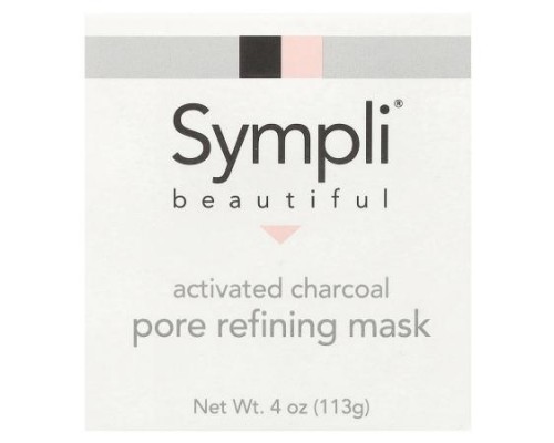 Sympli Beautiful, Activated Charcoal Pore Refining Beauty Mask, 4 oz (113 g)