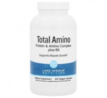 Lake Avenue Nutrition, Total Amino with Vitamin B-6, and 20 Amino Acid Blend, 240 Veggie Capsules