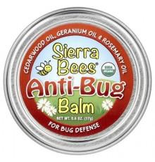 Sierra Bees, Anti-Bug Balm, Cedarwood, Geranium & Rosemary Oil, 0.6 oz (17 g)