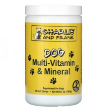 Charlie and Frank, Dog Multi-Vitamin & Mineral, Supports Fresh Breath, 60 Soft Chews,  6.3 oz (180 g)