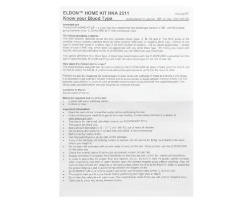 D'adamo, Eldon Blood Typing Kit, 1 Kit