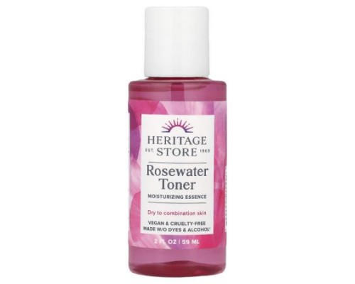 Heritage Store, Rosewater Toner, Moisturizing Essence , 2 fl oz (59 ml)