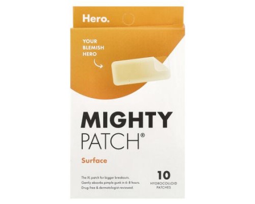 Hero Cosmetics, Mighty Patch® Surface, 10 Hydrocolloid Patches