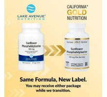 California Gold Nutrition, Sunflower Phosphatidylserine, 100 mg, 120 Veggie Capsules