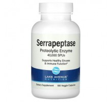 Lake Avenue Nutrition, Serrapeptase, Proteolytic Enzyme, 40,000 SPUs, 180 Veggie Capsules