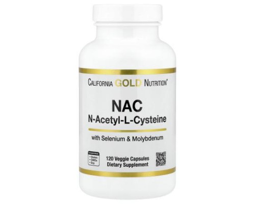 California Gold Nutrition, N-Acetyl-L-Cysteine with Molybdenum and Selenium, 120 Veggie Capsules California Gold Nutrition, N-Acetyl-L-Cysteine with Molybdenum and Selenium, 120 Veggie Capsules