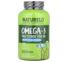 NATURELO, Omega-3 Triglyceride Fish Oil, 1,100 mg, 120 Softgels