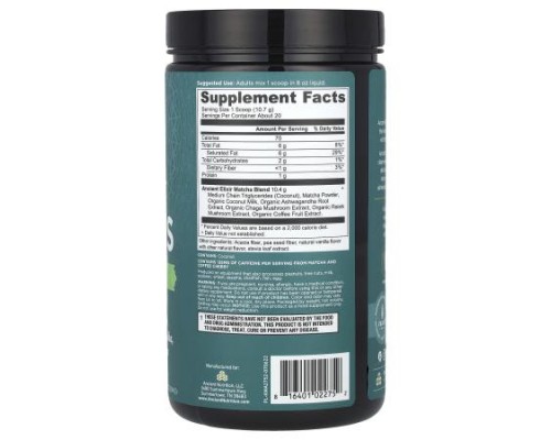Ancient Nutrition, Ancient Elixirs, Superfood Matcha, 7.5 oz (214 g) Ancient Nutrition, Ancient Elixirs, Superfood Matcha, 7.5 oz (214 g)