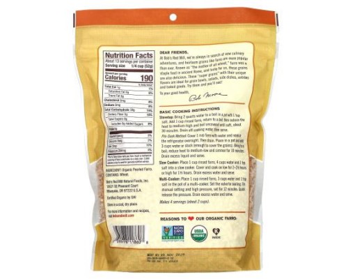 Bob's Red Mill, Organic Farro, 24 oz (680 g)