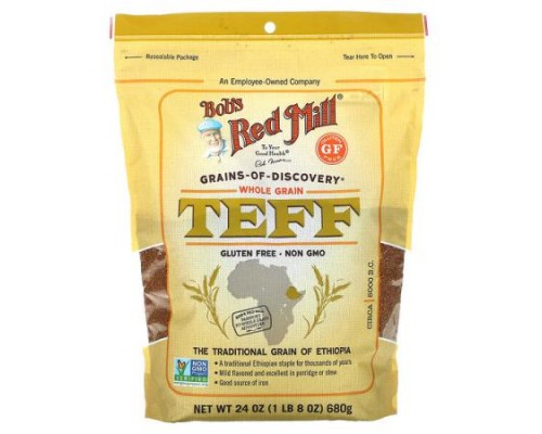 Bob's Red Mill, Teff, Whole Grain, 24 oz (680 g) Bob's Red Mill, Teff, Whole Grain, 24 oz (680 g)
