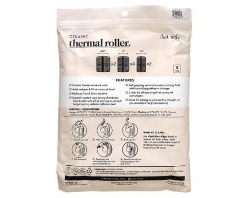 Kitsch, Ceramic Thermal Roller Variety Set, 8 Pieces Kitsch, Ceramic Thermal Roller Variety Set, 8 Pieces