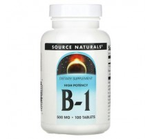 Source Naturals, High Potency B-1, 100 Tablets