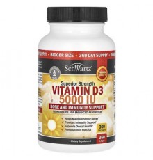 BioSchwartz, Superior Strength, Vitamin D3, 5,000 IU, 360 Softgels