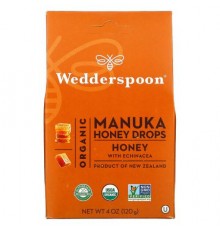 Wedderspoon, Organic Manuka Honey Drops, Honey with Echinacea, 4 oz (120 g)