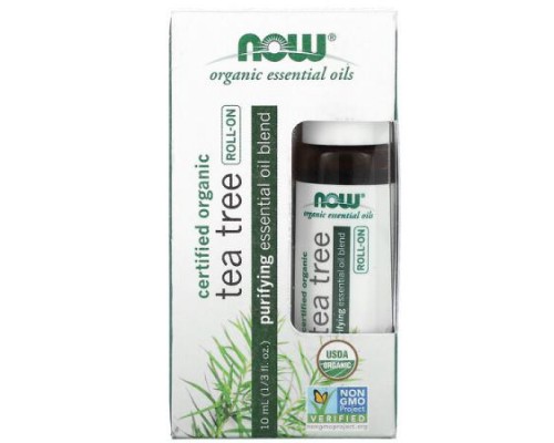 NOW Foods, Certified Organic Tea Tree Roll-On, 1/3 fl oz (10 ml) NOW Foods, Certified Organic Tea Tree Roll-On, 1/3 fl oz (10 ml)