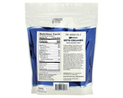 Dr. Mercola, Mitomix, Keto Creamer with Coconut Milk, 10.58 oz (300 g)