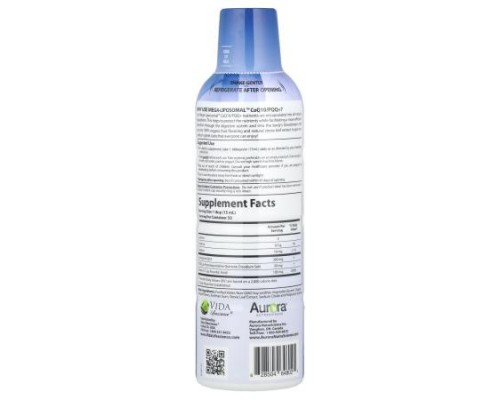 Aurora Nutrascience, Mega-Liposomal™ CoQ10/PQQ+, Organic Fruit, 16 fl oz (480 ml) Aurora Nutrascience, Mega-Liposomal™ CoQ10/PQQ+, Organic Fruit, 16 fl oz (480 ml)