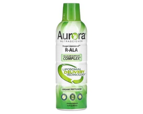 Aurora Nutrascience, Mega-Liposomal R-ALA, Organic Fruit, 16 fl oz (480 ml) Aurora Nutrascience, Mega-Liposomal R-ALA, Organic Fruit, 16 fl oz (480 ml)