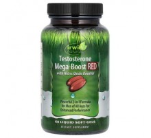 Irwin Naturals, Testosterone Mega-Boost RED, 68 Liquid Soft-Gels
