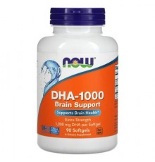NOW Foods, DHA-1000 Brain Support, Extra Strength, 1,000 mg, 90 Softgels