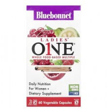 Bluebonnet Nutrition, Ladies' ONE®, Whole Food-Based Multiple, 60 Vegetables Capsules