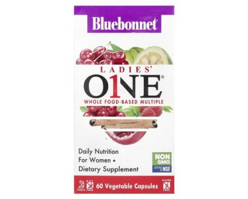 Bluebonnet Nutrition, Ladies' ONE®, Whole Food-Based Multiple, 60 Vegetables Capsules
