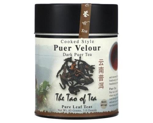 The Tao of Tea, Cooked Style Puer Velour, Dark Puer Tea, 3 oz (85 g)