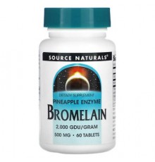 Source Naturals, Bromelain 2,000 GDU/g, 500 mg, 60 Tablets