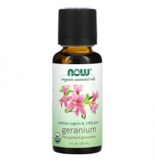 NOW Foods, Organic Essential Oils, Geranium, 1 fl oz (30 ml)