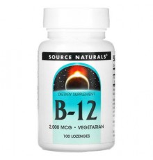 Source Naturals, B-12, 2,000 mcg, 100 Lozenges