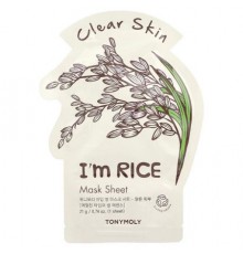 TonyMoly, I'm Rice, Clear Skin Beauty Mask Sheet, 1 Sheet, 0.74 oz (21 g)