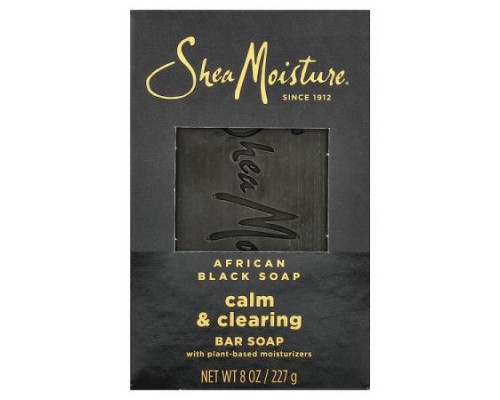 SheaMoisture, African Black Bar Soap, with Plant-Based Moisturizers, 8 oz (227 g)