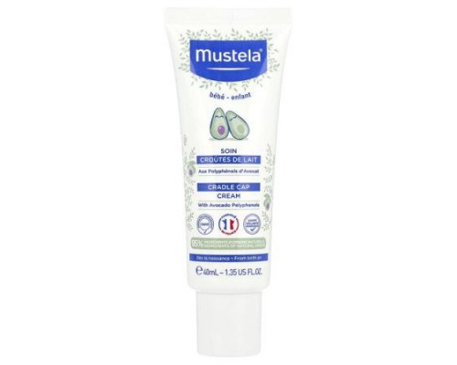 Mustela, Cradle Cap Cream, Fragrance Free, 1.35 fl oz (40 ml) Mustela, Cradle Cap Cream, Fragrance Free, 1.35 fl oz (40 ml)