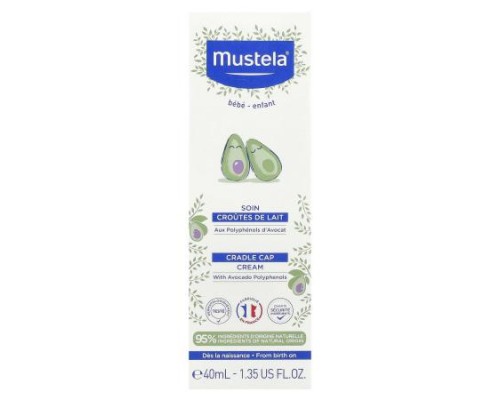 Mustela, Cradle Cap Cream, Fragrance Free, 1.35 fl oz (40 ml) Mustela, Cradle Cap Cream, Fragrance Free, 1.35 fl oz (40 ml)