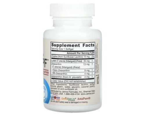 Jarrow Formulas, MaculaPF, Carotenoid Complex,  60 Softgels