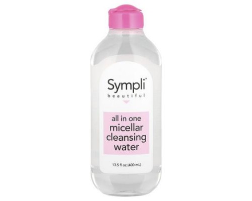 Sympli Beautiful, All In One Micellar Cleansing Water, 13.5 fl oz (400 ml)