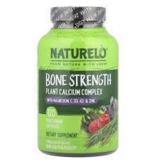 NATURELO, Bone Strength, Plant Calcium Complex, 120 Vegetarian Capsules