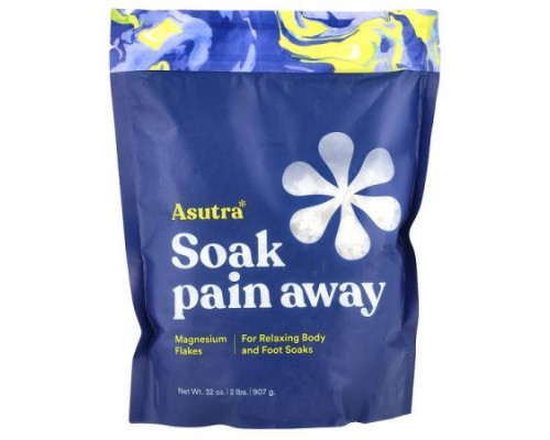 Asutra, Soak Pain Away, Magnesium Flakes, 32 oz (907 g) Asutra, Soak Pain Away, Magnesium Flakes, 32 oz (907 g)